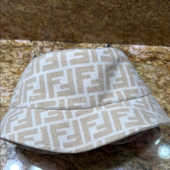 Fendi Tan Monogram Bucket Hat